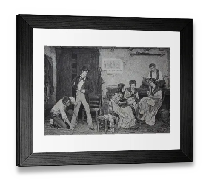 Framed Print : Tailoring in Venice, 1886, Italy, History, digital reproduction of an original 19th century pattern Framed Print : Tailoring in Venice, 1886, Italy, History, digital reproduction of an original 19th century pattern
