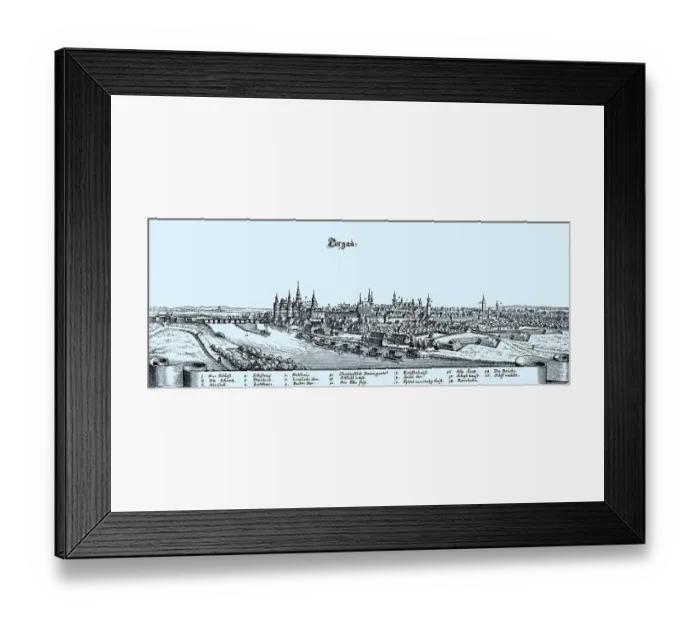 Framed Print : Torgau in the Middle Ages, Saxony, Germany, Historical, digital reproduction of an original from the 19th century Framed Print : Torgau in the Middle Ages, Saxony, Germany, Historical, digital reproduction of an original from the 19th century