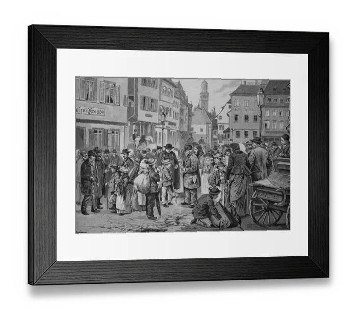Framed Print : Das Vermieten der tiroler Schwabenkinder in Ravensburg, The children of mountain farmers from Vorarlberg, Tyrol, Switzerland and Liechtenstein were known as Schwabenkinder or Huetekinder Framed Print : Das Vermieten der tiroler Schwabenkinder in Ravensburg, The children of mountain farmers from Vorarlberg, Tyrol, Switzerland and Liechtenstein were known as Schwabenkinder or Huetekinder