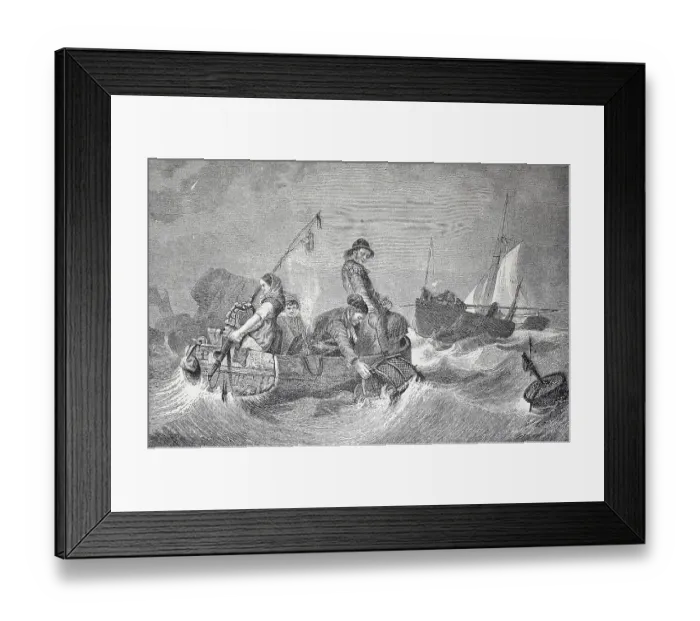 Framed Print : Helgolanders salvage goods from the sea, beach pirates, Germany, Historical, digital reproduction of an original from the 19th century Framed Print : Helgolanders salvage goods from the sea, beach pirates, Germany, Historical, digital reproduction of an original from the 19th century