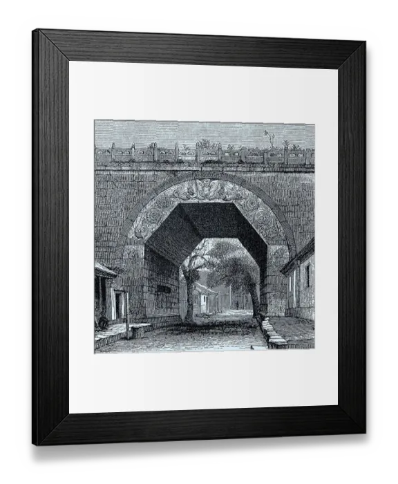 Framed Print : Archway of the Great Wall of China at the Nankan Pass, China, Historic, digital reproduction of an original from the 19th century Framed Print : Archway of the Great Wall of China at the Nankan Pass, China, Historic, digital reproduction of an original from the 19th century