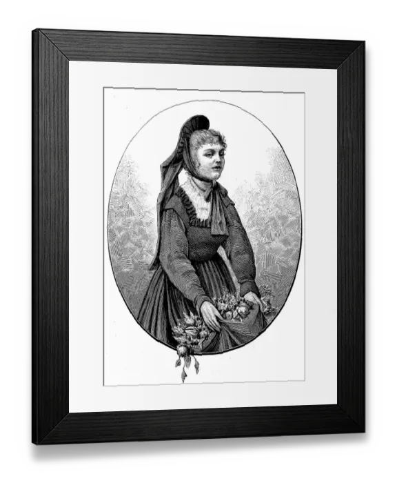 Framed Print : Gentlewoman in traditional traditional costume from Swabia, Germany, c. 1870, Historic, digital reproduction of an original from the 19th century Framed Print : Gentlewoman in traditional traditional costume from Swabia, Germany, c. 1870, Historic, digital reproduction of an original from the 19th century