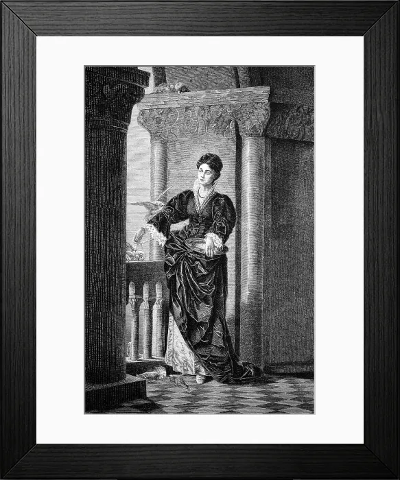 Framed Print : Gentlewoman from Venice, Italy, in 1870, Historical, Digital Reproduction of an Original 19th century Original Framed Print : Gentlewoman from Venice, Italy, in 1870, Historical, Digital Reproduction of an Original 19th century Original