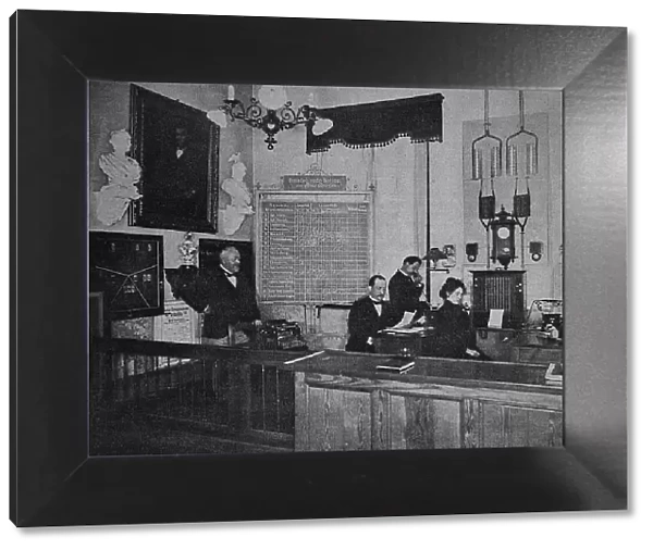 The Headquarters of the Berlin Rescue Society, here the business room, Berlin, Germany, 1895, Historic, digital reproduction of an original 19th-century original