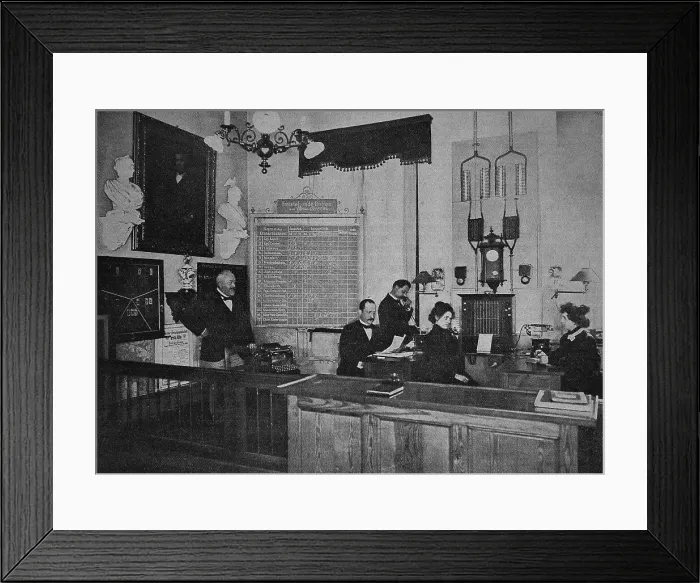 Framed Print : The Headquarters of the Berlin Rescue Society, here the business room, Berlin, Germany, 1895, Historic, digital reproduction of an original 19th-century original Framed Print : The Headquarters of the Berlin Rescue Society, here the business room, Berlin, Germany, 1895, Historic, digital reproduction of an original 19th-century original