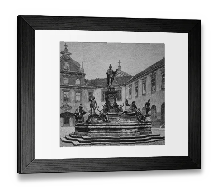 Framed Print : The Wittelsbach Fountain in the Royal Residence in Munich, Bavaria, Germany, Historic, digital reproduction of an original 19th-century artwork Framed Print : The Wittelsbach Fountain in the Royal Residence in Munich, Bavaria, Germany, Historic, digital reproduction of an original 19th-century artwork