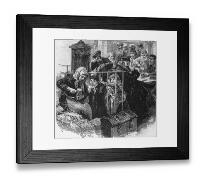 Framed Print : In the waiting room of the emigrant railway station in Ruhleben, Berlin, Germany, Historic, digital reproduction of an original 19th-century original Framed Print : In the waiting room of the emigrant railway station in Ruhleben, Berlin, Germany, Historic, digital reproduction of an original 19th-century original