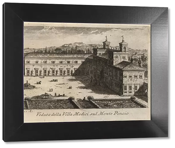 Villa Medici sul Monte Pincio, 1767, Rome, Italy, digital reproduction of an 18th century original, original date unknown