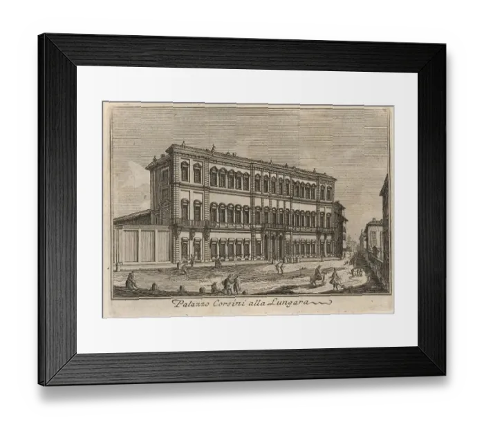 Framed Print : Palazzo Corsini alla Lungara, 1767, Rome, Italy, digital reproduction of an 18th century original, original date unknown Framed Print : Palazzo Corsini alla Lungara, 1767, Rome, Italy, digital reproduction of an 18th century original, original date unknown
