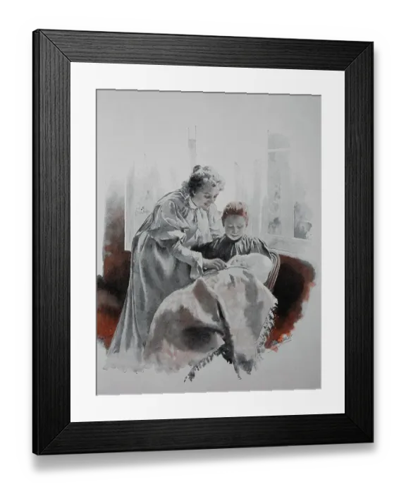 Framed Print : The Son and the Heir, the Mother and the Grandmother with a Baby, 1881, Germany, Historic, Digital Reproduction of an Original 19th century Artwork Framed Print : The Son and the Heir, the Mother and the Grandmother with a Baby, 1881, Germany, Historic, Digital Reproduction of an Original 19th century Artwork