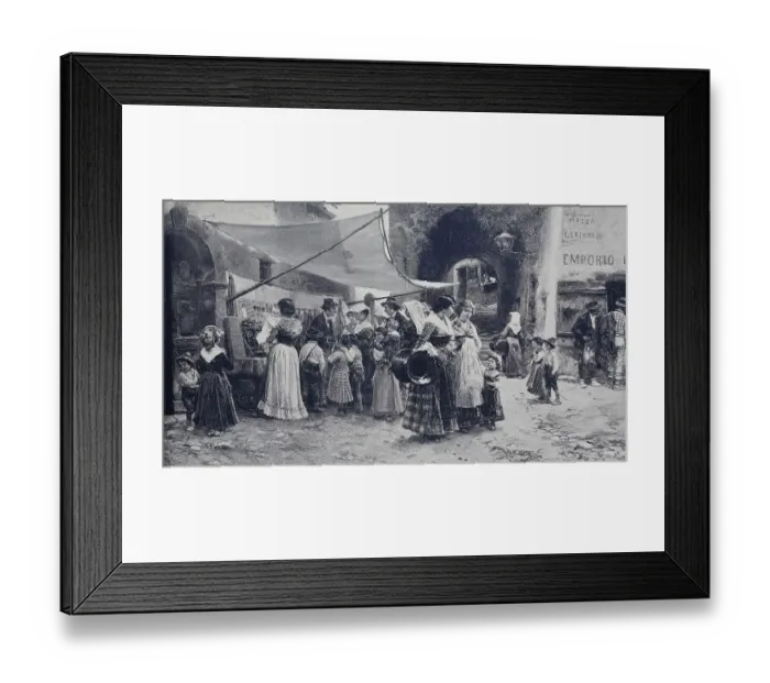 Framed Print : Italian Street Vendor, Italy, Historic, digital reproduction of an original 19th century painting Framed Print : Italian Street Vendor, Italy, Historic, digital reproduction of an original 19th century painting