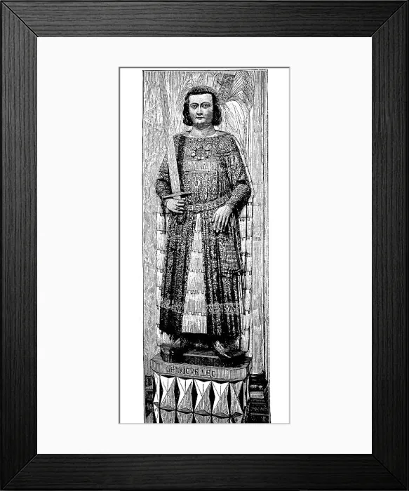 Framed Print : Statue of Henry the Lion in the Cathedral of Brunswick, Germany, Historical, digital reproduction of an original from the 19th century Framed Print : Statue of Henry the Lion in the Cathedral of Brunswick, Germany, Historical, digital reproduction of an original from the 19th century
