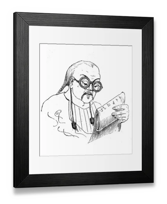 Framed Print : Chinese with spectacles from 1836, China, Historical, digital reproduction of an original from the 19th century Framed Print : Chinese with spectacles from 1836, China, Historical, digital reproduction of an original from the 19th century