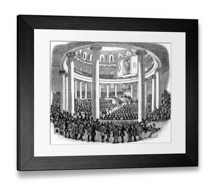 Framed Print : A session of the German National Assembly in the Paulskirche in Frankfurt, Germany, ca 1799, Historic, digital reproduction of an original 19th century document Framed Print : A session of the German National Assembly in the Paulskirche in Frankfurt, Germany, ca 1799, Historic, digital reproduction of an original 19th century document