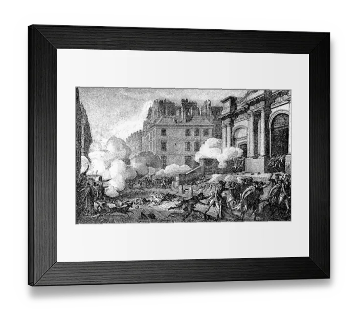 Framed Print : French Revolution, Conclusion of the Convention, Fight at the Church of St. Roch on 5 October 1795, Paris, France, Historic, digital reproduction of an original 19th-century artwork Framed Print : French Revolution, Conclusion of the Convention, Fight at the Church of St. Roch on 5 October 1795, Paris, France, Historic, digital reproduction of an original 19th-century artwork