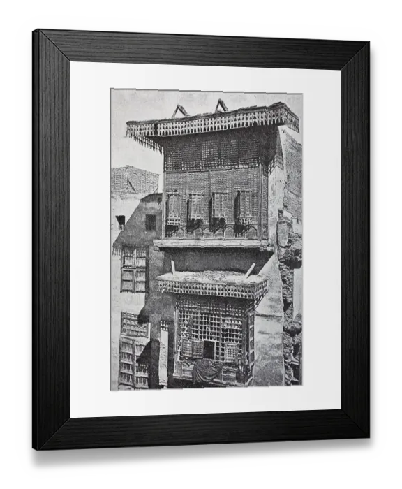 Framed Print : Mohammedan Private House in the Old City of Cairo, Egypt, Photo from 1880, Historic, Digital Reproduction of an Original 19th-century Original Framed Print : Mohammedan Private House in the Old City of Cairo, Egypt, Photo from 1880, Historic, Digital Reproduction of an Original 19th-century Original