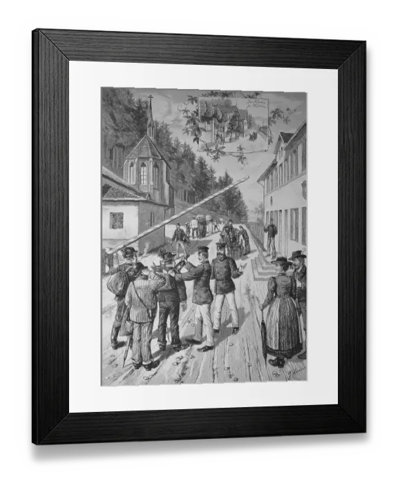 Framed Print : Wine counterfeiter disguised as excursionist caught at the Bavarian border near Kufstein, Germany, Schuggler, Historic, digital reproduction of an original 19th-century original Framed Print : Wine counterfeiter disguised as excursionist caught at the Bavarian border near Kufstein, Germany, Schuggler, Historic, digital reproduction of an original 19th-century original