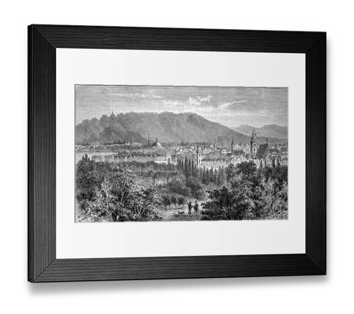 Framed Print : Cassel, now Kassel in Hesse, Germany, in 1880, Historic, digital reproduction of an original 19th-century image Framed Print : Cassel, now Kassel in Hesse, Germany, in 1880, Historic, digital reproduction of an original 19th-century image