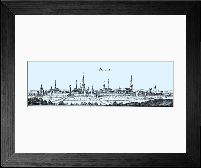 Framed Print : Dortmund in the Middle Ages, North Rhine-Westphalia, Germany, Historical, digital reproduction of an original from the 19th century, original date unknown Framed Print : Dortmund in the Middle Ages, North Rhine-Westphalia, Germany, Historical, digital reproduction of an original from the 19th century, original date unknown