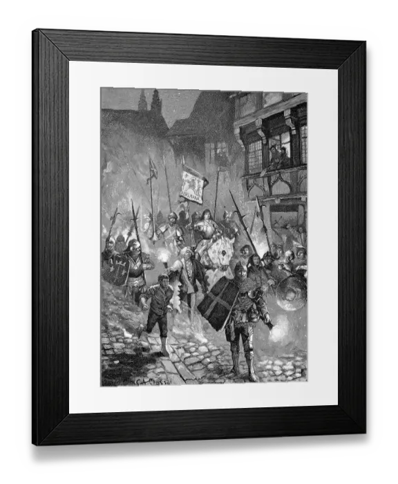 Framed Print : Entry of Joan of Arc into Orleans, France, Historic, digital reproduction of an original 19th century original Framed Print : Entry of Joan of Arc into Orleans, France, Historic, digital reproduction of an original 19th century original