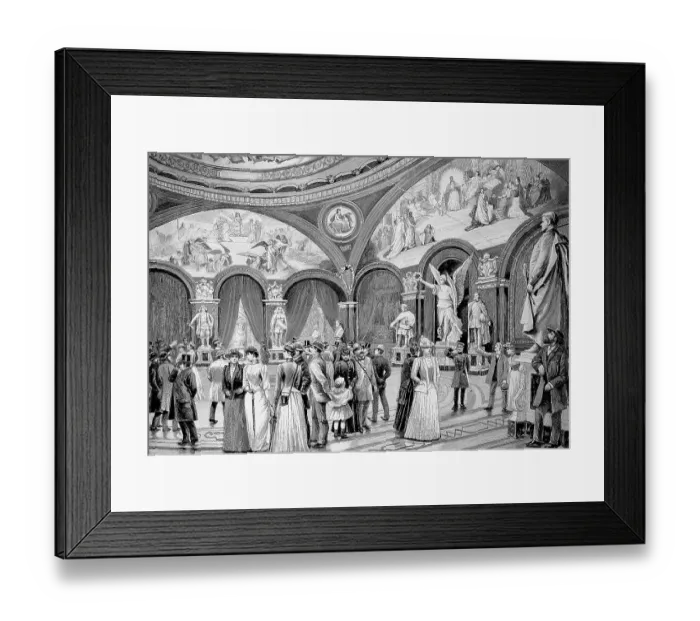 Framed Print : The domed hall of fame in Berlin, Germany, Historic, digital reproduction of an original from the 19th century Framed Print : The domed hall of fame in Berlin, Germany, Historic, digital reproduction of an original from the 19th century