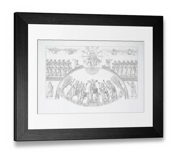 Framed Print : Arc de Triomphe and altar in the St Paul Basilica in Rome, Italy, Historical, digital reproduction of an original 19th century artwork, original date not known Framed Print : Arc de Triomphe and altar in the St Paul Basilica in Rome, Italy, Historical, digital reproduction of an original 19th century artwork, original date not known