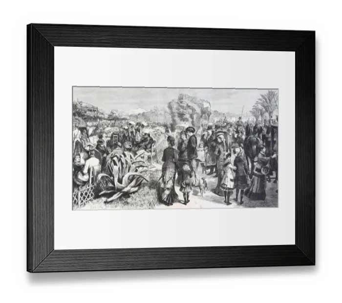 Framed Print : Strollers on the Promenade des Anglais in Nice, France, Historical, digital reproduction of an original 19th century painting, original date not known Framed Print : Strollers on the Promenade des Anglais in Nice, France, Historical, digital reproduction of an original 19th century painting, original date not known
