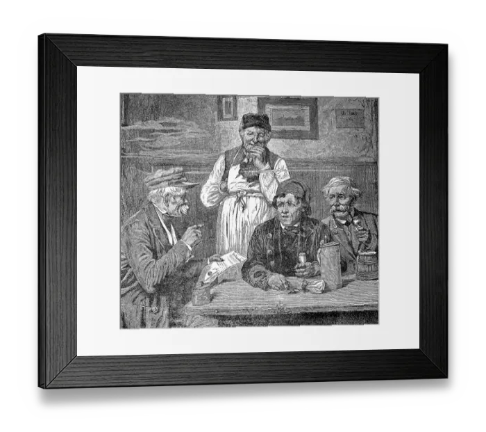 Framed Print : The village scholar reads a letter aloud, Germany, 1881, Historical, digital reproduction of an original from the 19th century Framed Print : The village scholar reads a letter aloud, Germany, 1881, Historical, digital reproduction of an original from the 19th century