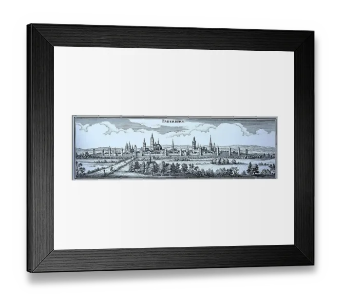 Framed Print : Paderborn in the Middle Ages, North Rhine-Westphalia, Germany, Historical, digital reproduction of an original from the 19th century, original date unknown Framed Print : Paderborn in the Middle Ages, North Rhine-Westphalia, Germany, Historical, digital reproduction of an original from the 19th century, original date unknown