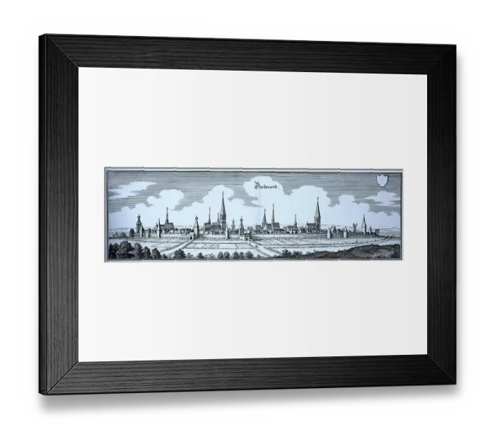 Framed Print : Dortmund in the Middle Ages, North Rhine-Westphalia, Germany, Historical, digital reproduction of an original from the 19th century, original date unknown Framed Print : Dortmund in the Middle Ages, North Rhine-Westphalia, Germany, Historical, digital reproduction of an original from the 19th century, original date unknown