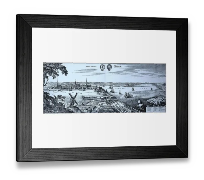 Framed Print : Stralsund in the Middle Ages, Mecklenburg-Western Pomerania, Germany, Historical, digital reproduction of an original from the 19th century, original date unknown Framed Print : Stralsund in the Middle Ages, Mecklenburg-Western Pomerania, Germany, Historical, digital reproduction of an original from the 19th century, original date unknown