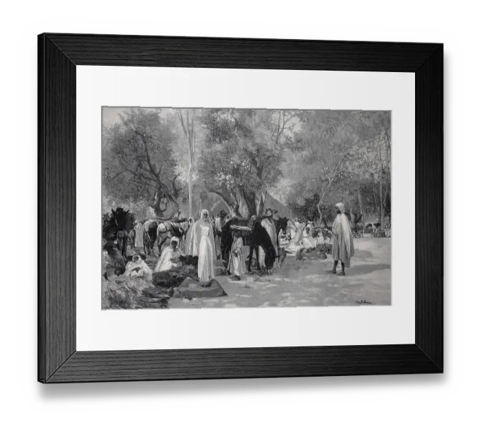 Framed Print : A Kabyle Market, Algeria, North Africa (1898), Historic, digital reproduction of an original 19th-century original, original date unknown Framed Print : A Kabyle Market, Algeria, North Africa (1898), Historic, digital reproduction of an original 19th-century original, original date unknown