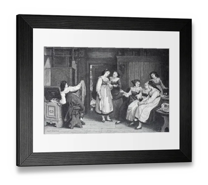 Framed Print : Wedding Day in Alsace, Alsatian Bride, 1880, France, Historic, digitally restored reproduction of an original 19th-century print Framed Print : Wedding Day in Alsace, Alsatian Bride, 1880, France, Historic, digitally restored reproduction of an original 19th-century print