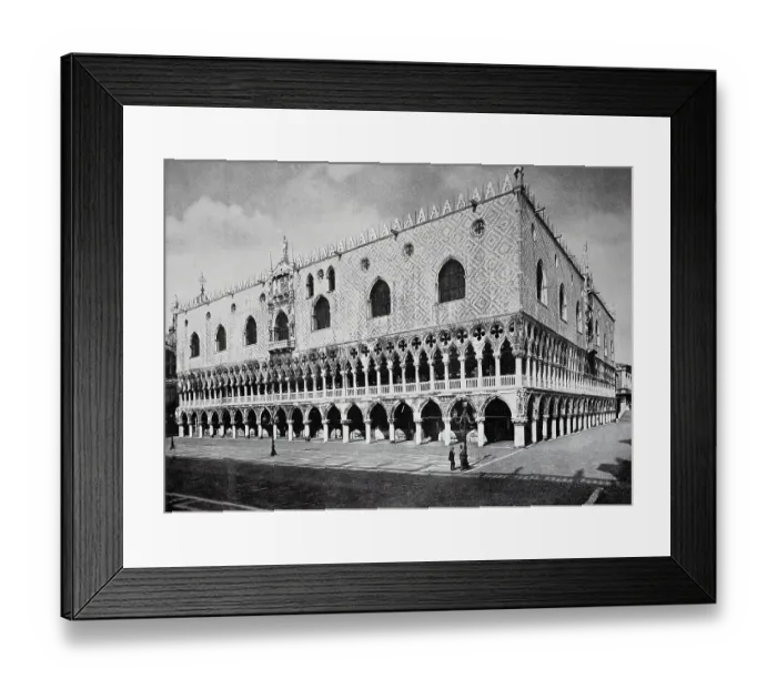 Framed Print : Palazzo Ducale, Doge's Palace in Venice, 1890, Italy, Historic, digitally restored reproduction of an original 19th-century painting