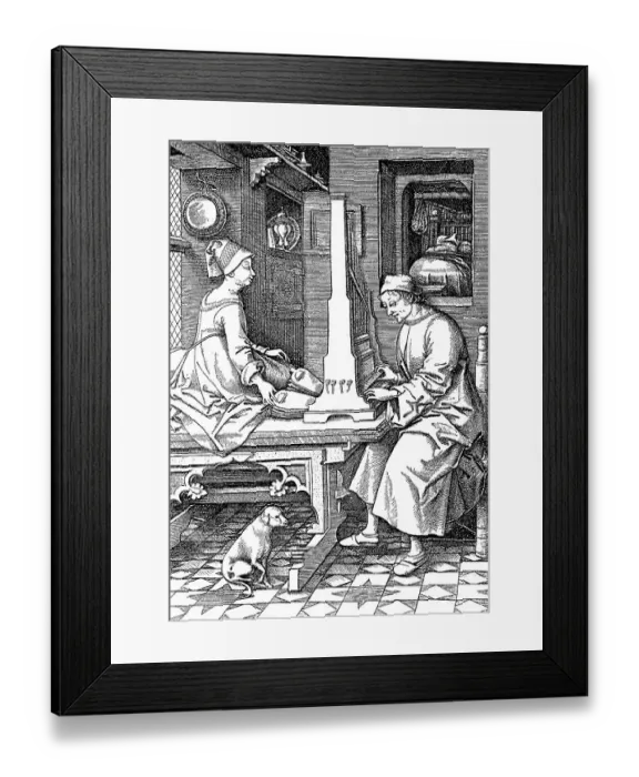 Framed Print : House concert in a family of the Middle Ages, France, Historical, digitally restored reproduction of an original from the 19th century Framed Print : House concert in a family of the Middle Ages, France, Historical, digitally restored reproduction of an original from the 19th century