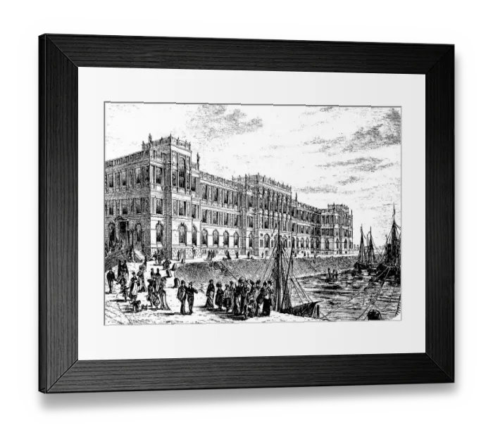 Framed Print : The New Academy of Arts in Duesseldorf, North Rhine-Westphalia, Germany, in 1880, Historic, digitally restored reproduction of an original 19th-century artwork Framed Print : The New Academy of Arts in Duesseldorf, North Rhine-Westphalia, Germany, in 1880, Historic, digitally restored reproduction of an original 19th-century artwork