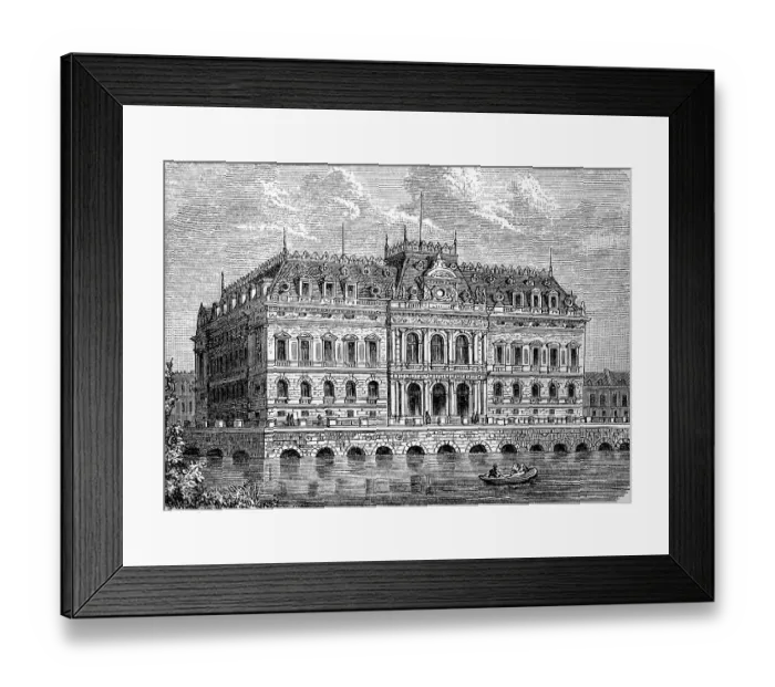 Framed Print : The Staendehaus in Duesseldorf, North Rhine-Westphalia, Germany, in 1880, Historic, digitally restored reproduction of an original 19th-century painting Framed Print : The Staendehaus in Duesseldorf, North Rhine-Westphalia, Germany, in 1880, Historic, digitally restored reproduction of an original 19th-century painting