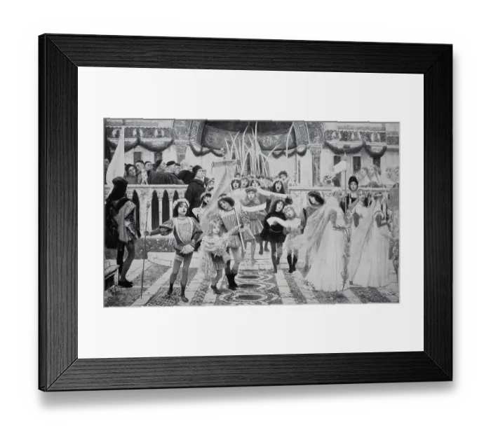 Framed Print : People Celebrating Palm Sunday in the City of Venice, Italy, 1880, Historic, digitally restored reproduction of an original 19th-century original Framed Print : People Celebrating Palm Sunday in the City of Venice, Italy, 1880, Historic, digitally restored reproduction of an original 19th-century original