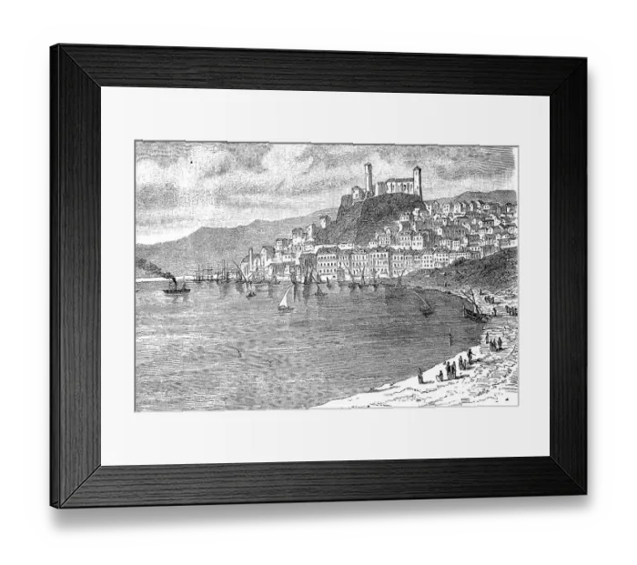 Framed Print : View of the city of Cannes in the South of France, France, in 1880, Historic, digitally restored reproduction of an original 19th century original Framed Print : View of the city of Cannes in the South of France, France, in 1880, Historic, digitally restored reproduction of an original 19th century original