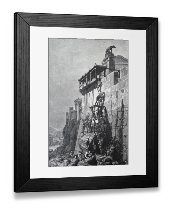 Framed Print : The Salvation of the Capital in Rome by the Holy Geese, Italy, Historical, digitally restored reproduction of an original 19th century original Framed Print : The Salvation of the Capital in Rome by the Holy Geese, Italy, Historical, digitally restored reproduction of an original 19th century original