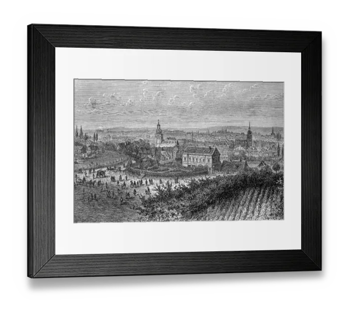 Framed Print : View of Elberfeld, today part of Wuppertal, North Rhine-Westphalia, Germany, in 1865, Historic, digitally restored reproduction of an original 19th century original Framed Print : View of Elberfeld, today part of Wuppertal, North Rhine-Westphalia, Germany, in 1865, Historic, digitally restored reproduction of an original 19th century original