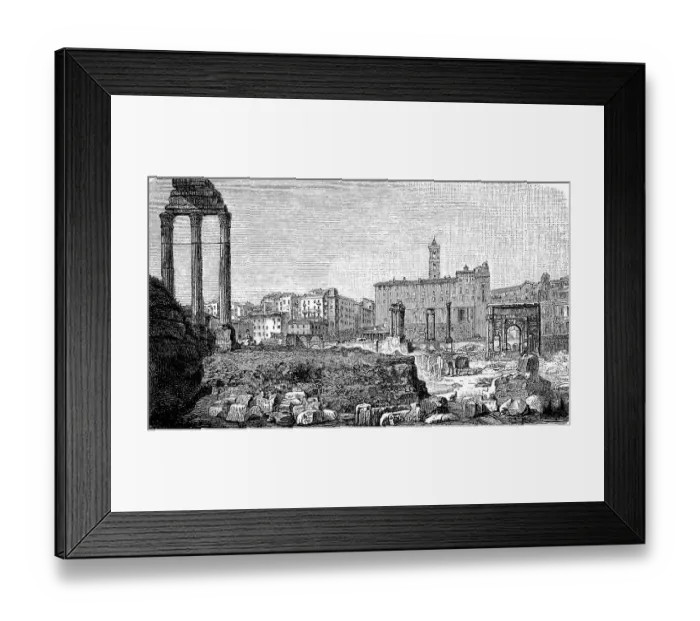 Framed Print : The Roman Forum in Rome, Italy, Historic, digitally restored reproduction of an original 19th-century artwork Framed Print : The Roman Forum in Rome, Italy, Historic, digitally restored reproduction of an original 19th-century artwork
