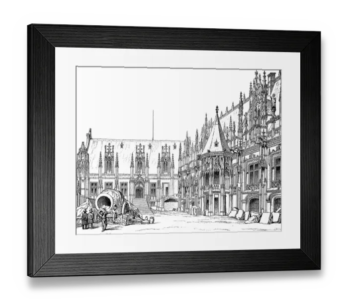 Framed Print : The Palace of Justice in Rouen, 1887, Normandy, France, Historic, digitally restored reproduction of an original 19th-century original Framed Print : The Palace of Justice in Rouen, 1887, Normandy, France, Historic, digitally restored reproduction of an original 19th-century original