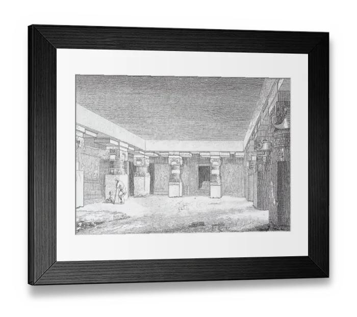 Framed Print : The Temple of Ellora, Dumar Layna, India, Historical, digitally restored reproduction of a 19th century original Framed Print : The Temple of Ellora, Dumar Layna, India, Historical, digitally restored reproduction of a 19th century original
