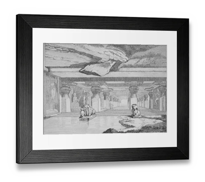 Framed Print : The Temple of Ellora, Dumar Layna, India, Historical, digitally restored reproduction of a 19th century original Framed Print : The Temple of Ellora, Dumar Layna, India, Historical, digitally restored reproduction of a 19th century original