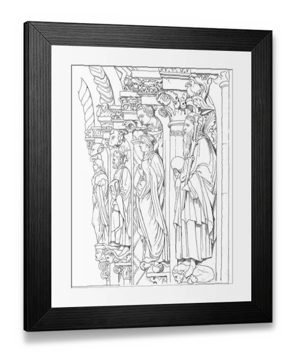 Framed Print : Statues at the portal of Freiberg Cathedral, 1888, Saxony, Germany, Historical, digitally restored reproduction of an original from the 19th century Framed Print : Statues at the portal of Freiberg Cathedral, 1888, Saxony, Germany, Historical, digitally restored reproduction of an original from the 19th century