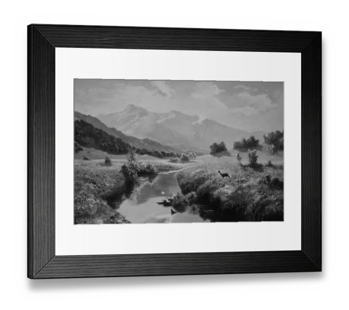 Framed Print : High moor at the Kampenwand in the Chiemgau Alps, Bavaria, Germany, 1899, Historic, digital reproduction of an original 19th-century painting, original date unknown Framed Print : High moor at the Kampenwand in the Chiemgau Alps, Bavaria, Germany, 1899, Historic, digital reproduction of an original 19th-century painting, original date unknown