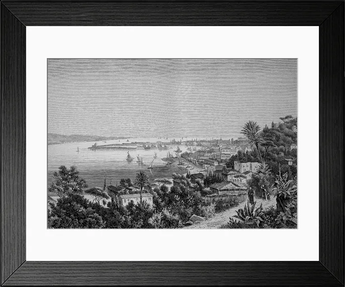 Framed Print : View of Messina, Sicily, Italy, Historic, digitally restored reproduction of an original 19th century artwork Framed Print : View of Messina, Sicily, Italy, Historic, digitally restored reproduction of an original 19th century artwork