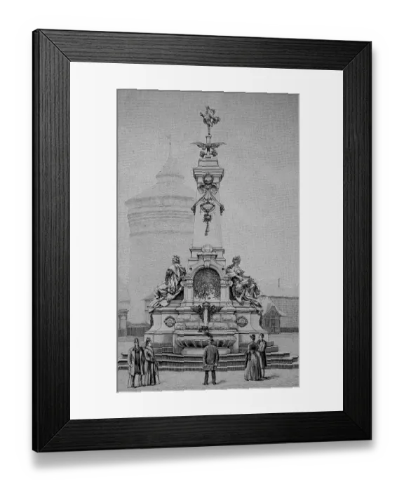 Framed Print : The traditional art fountain at the Plaerrer in Nuremberg, Bavaria, Germany, Historic, digitally restored reproduction of a 19th century original Framed Print : The traditional art fountain at the Plaerrer in Nuremberg, Bavaria, Germany, Historic, digitally restored reproduction of a 19th century original