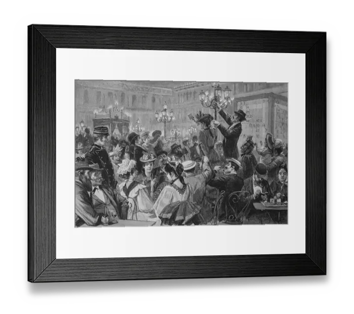 Framed Print : Fine company at the tombola on St Mark's Square in Venice, Italy, 1887 Framed Print : Fine company at the tombola on St Mark's Square in Venice, Italy, 1887